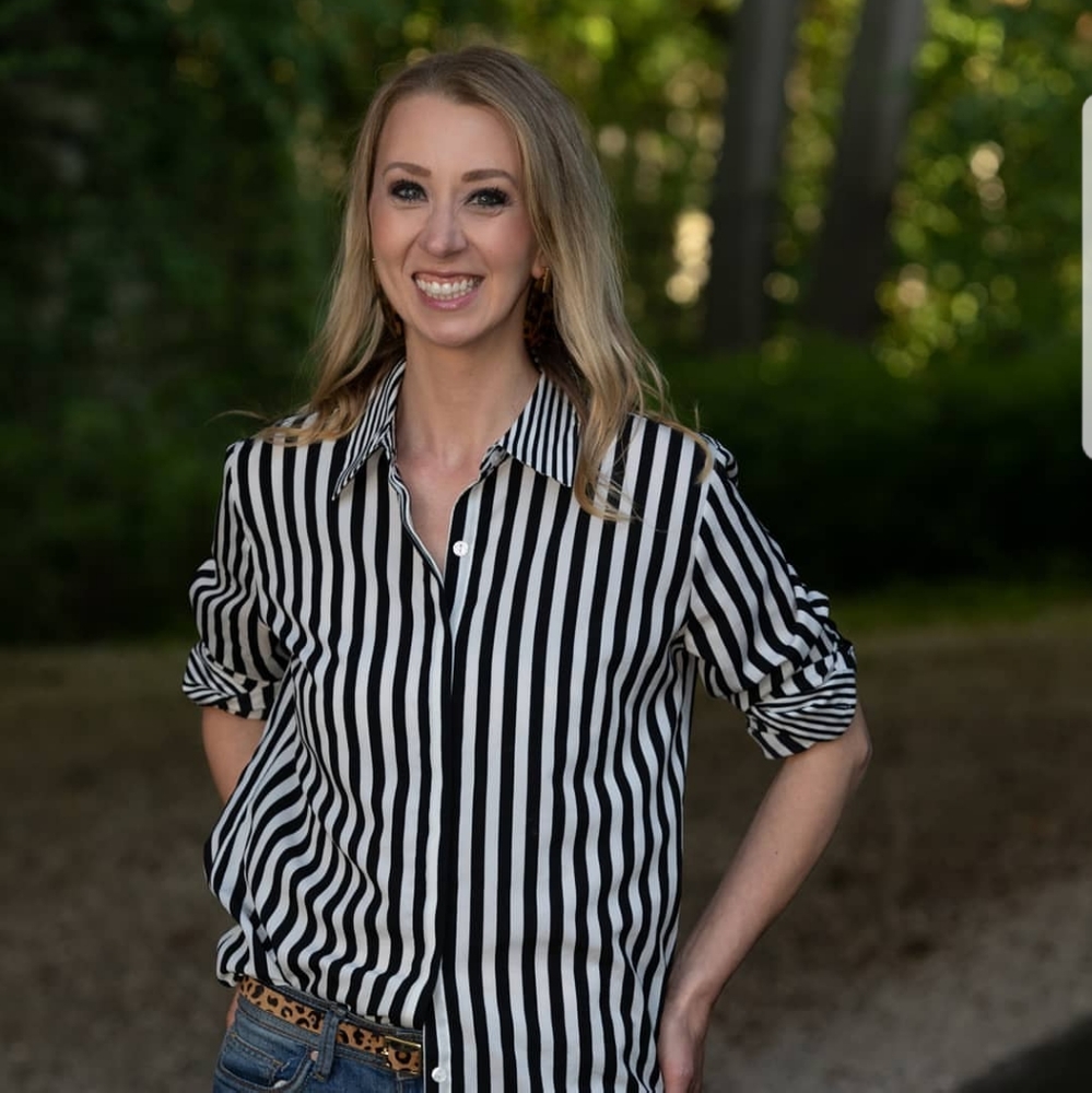 Stripped collard shirt